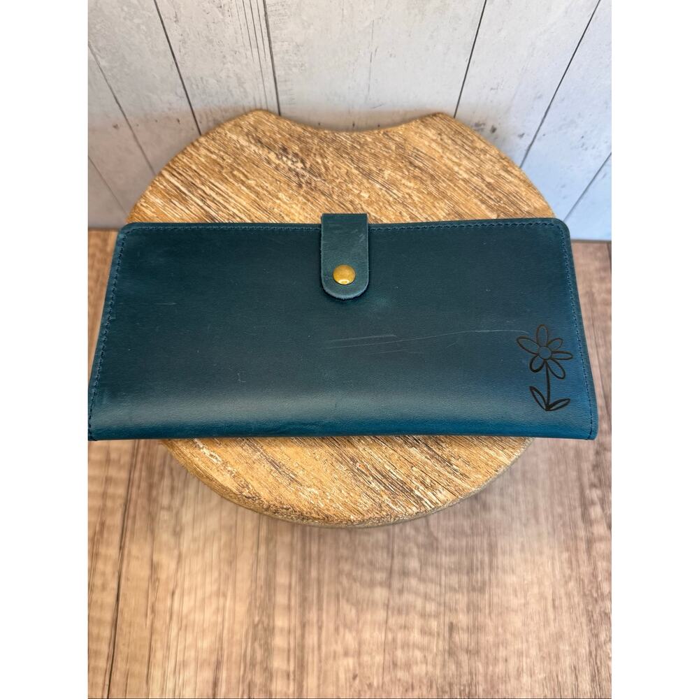 Genuine Leather Wallet OCEAN BLUE Leather REAL LEATHER Wallet FAST SHIP